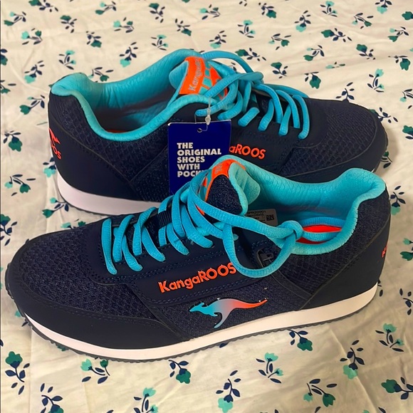 KangaROOS Navy and Teal Sneakers - Picture 1 of 7